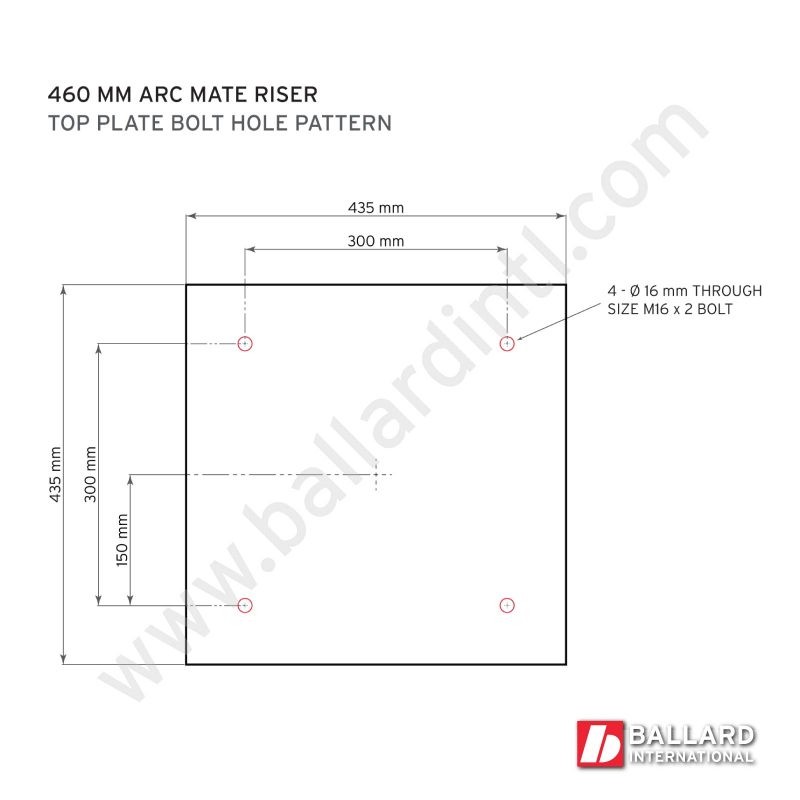 FANUC Robot Riser Base ARC Mate 120, 100iD, M-20, & M-10iD 460mm Bolt Hole Pattern